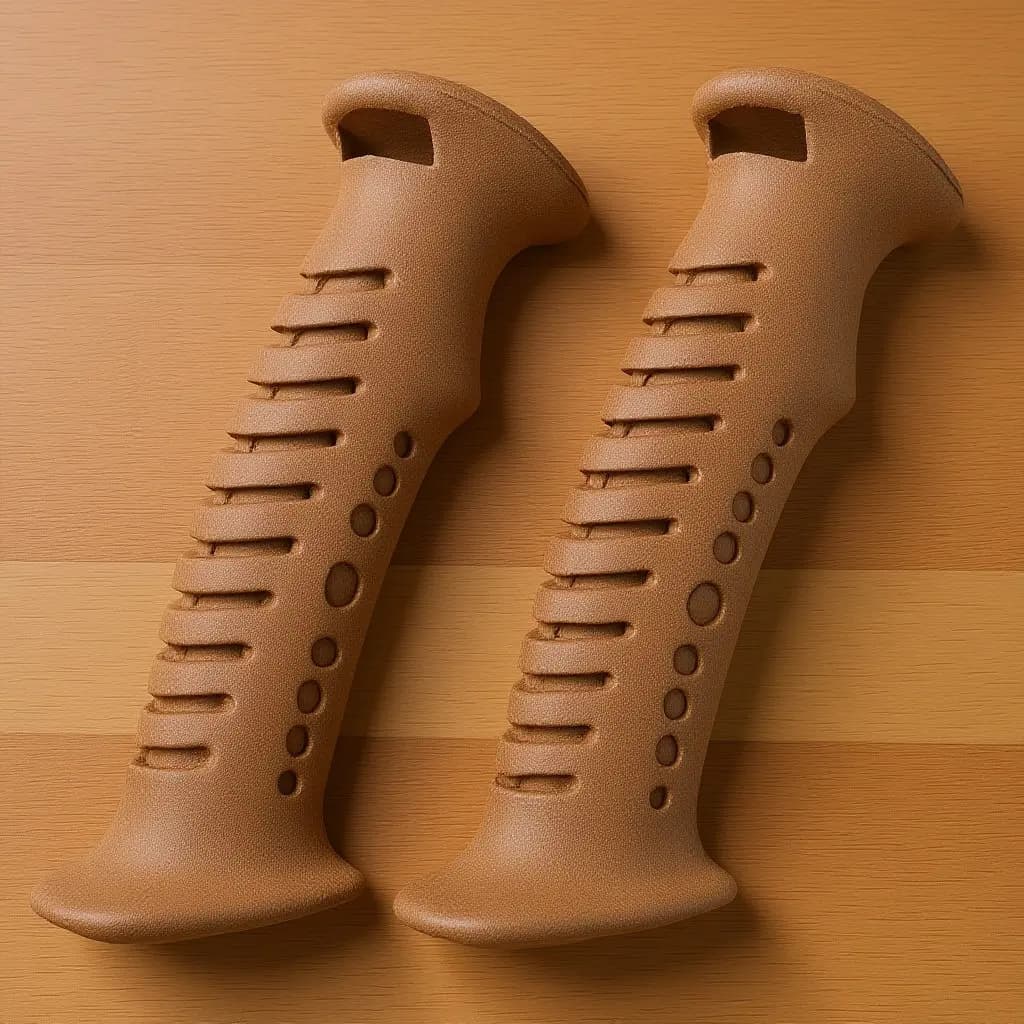 2Pcs Ergonomic Cork Trekking Pole Handles Replacement for Hiking and Skiing Sticks Nonskid Comfort Grip Cane Handle Grip Part
