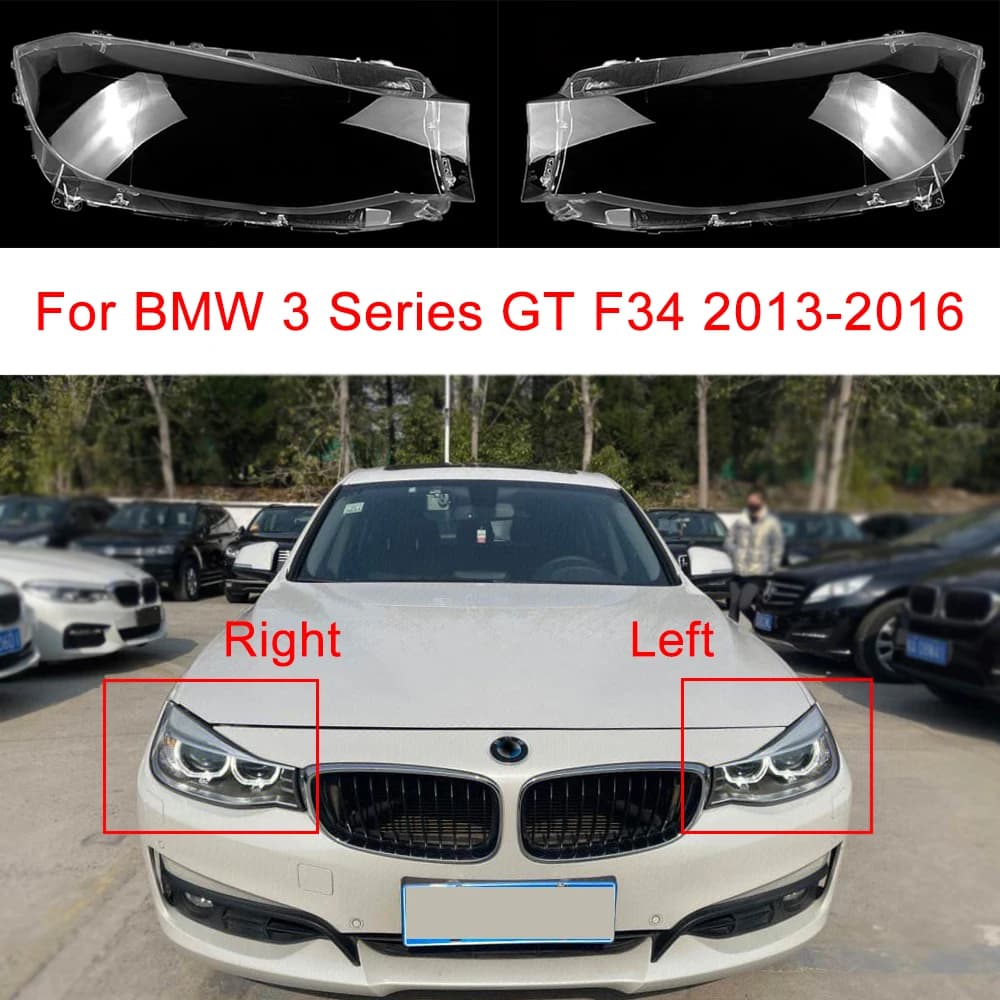 Copertura Trasparente per Fari BMW Serie 3 GT F34 2013-2016, Protezione in Vetro per Fari, Guscio in Plexiglass
