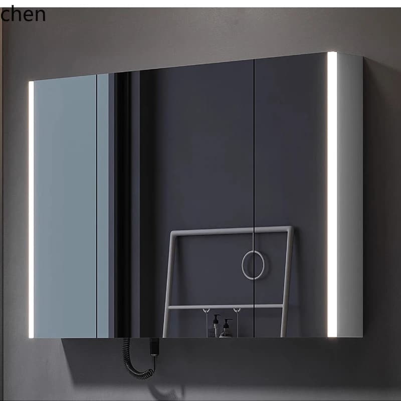 HXL Armadietto per specchio da bagno intelligente Presa multifunzionale per WC Specchio portaoggetti per asciugacapelli elettrico