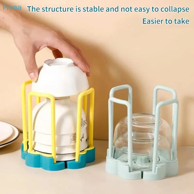 ✔Retractable Desktop Bowl Holder Kitchen Organizer Plastic Drain Water Cup Shelf Cabinet Dishes Storage Rack Plate Storage Tool