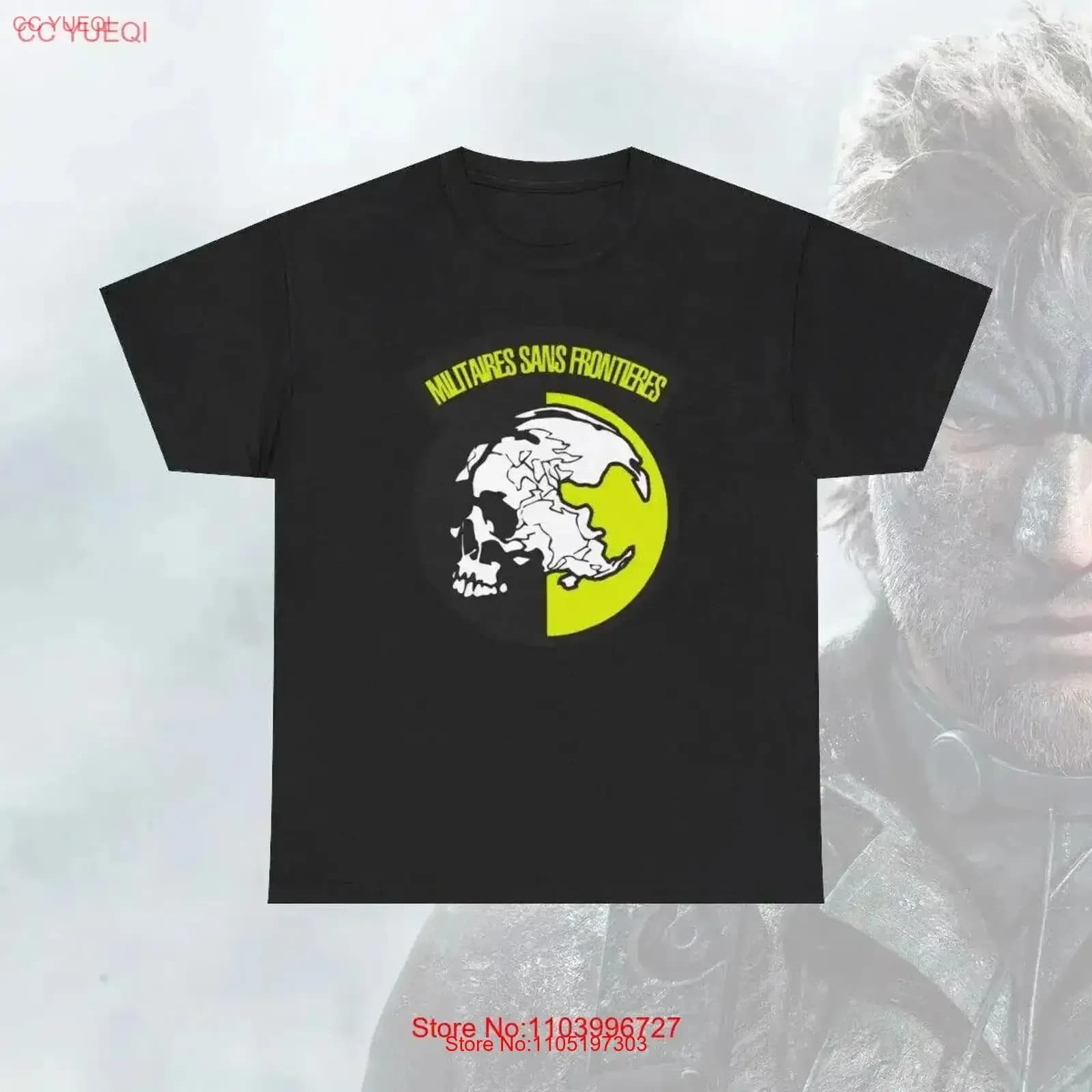 MSF Militaire sans frontiere Metal Gear Operazioni segrete T-shirt unisex vintage Abiti firmati lavati streetwear Leggermente
