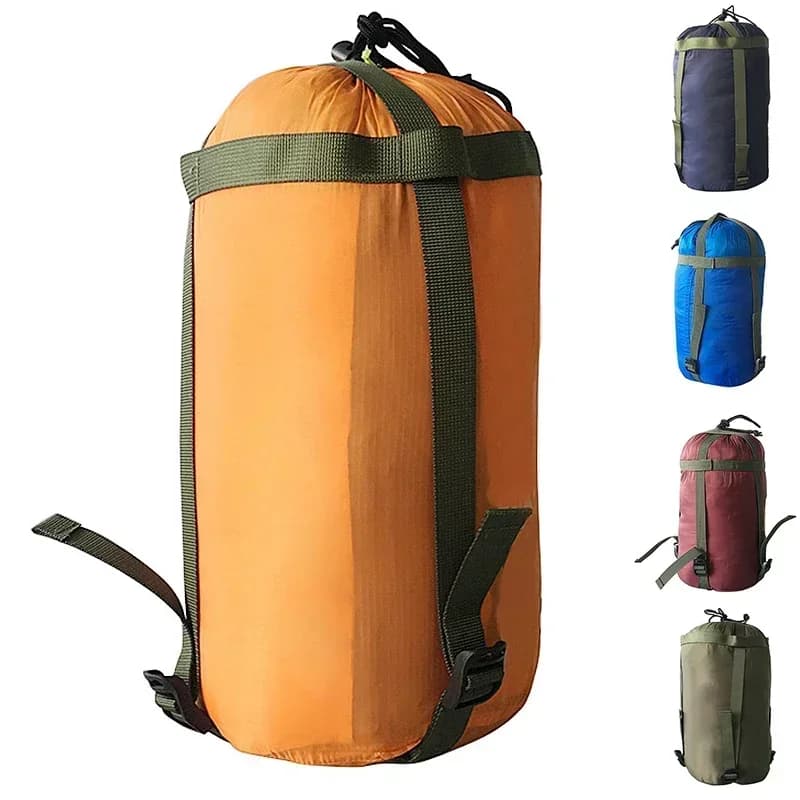 Waterproof compression bag Outdoor camping fur bag Storage bag 38*18 cm Design with Drawstring Nylon packaging EDC equipment