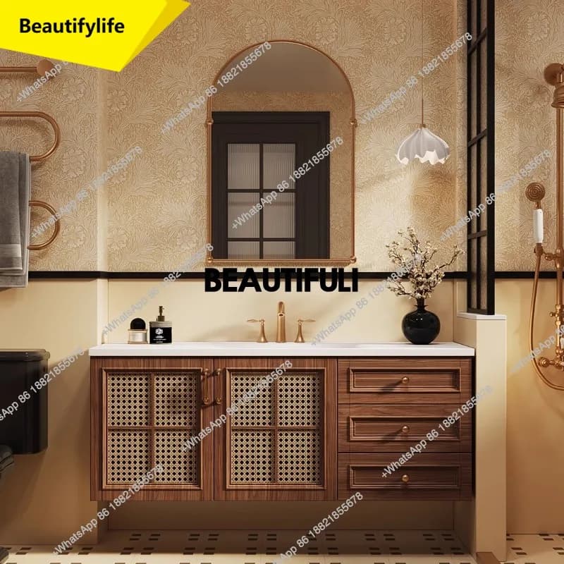 a17 Cassetti galleggianti di lusso Armadietto da bagno Lavandino Specchio Orgnizer Vanity Mobile da bagno Armadietto da toilette Mobile Da Bagno Furnitu