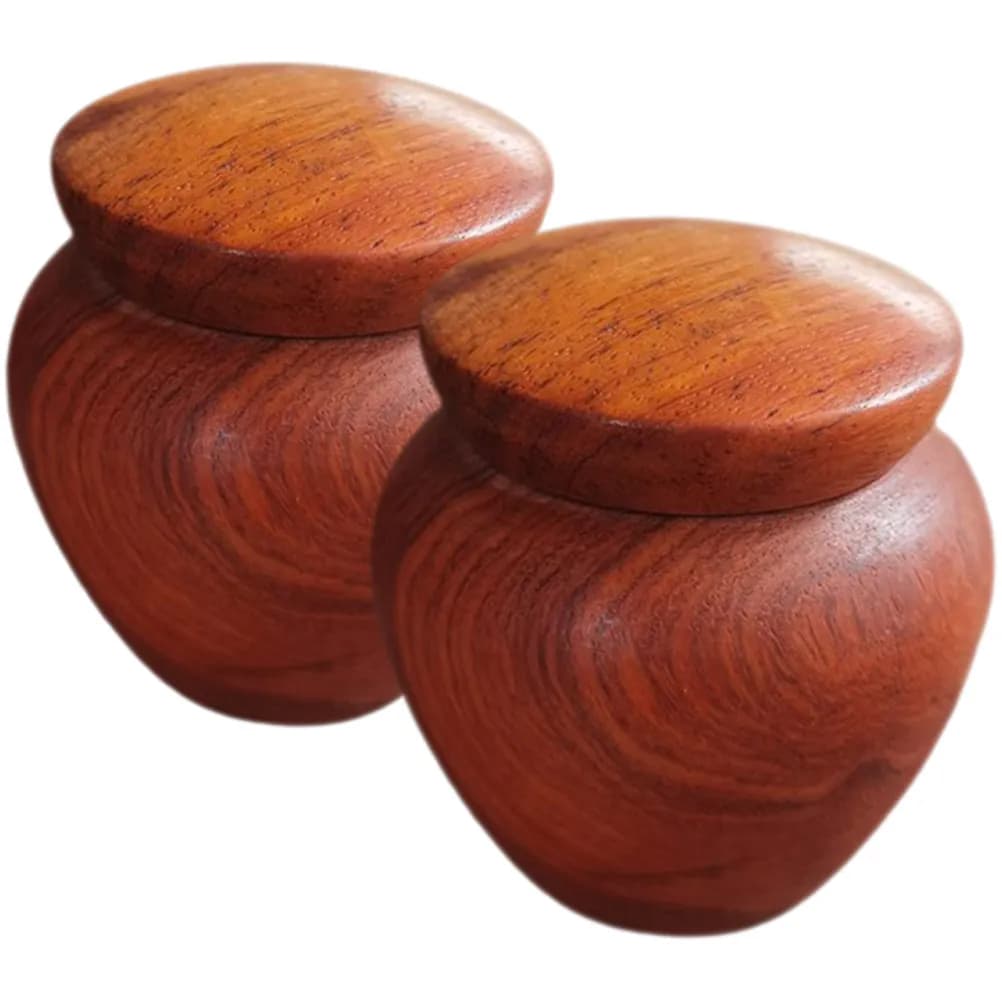 2 Pezzi Piccole Urne Commemorative per Ceneri Umane, Mini Urna in Legno Artigianale per Cremazione, Portatile e Sicura al Tatto