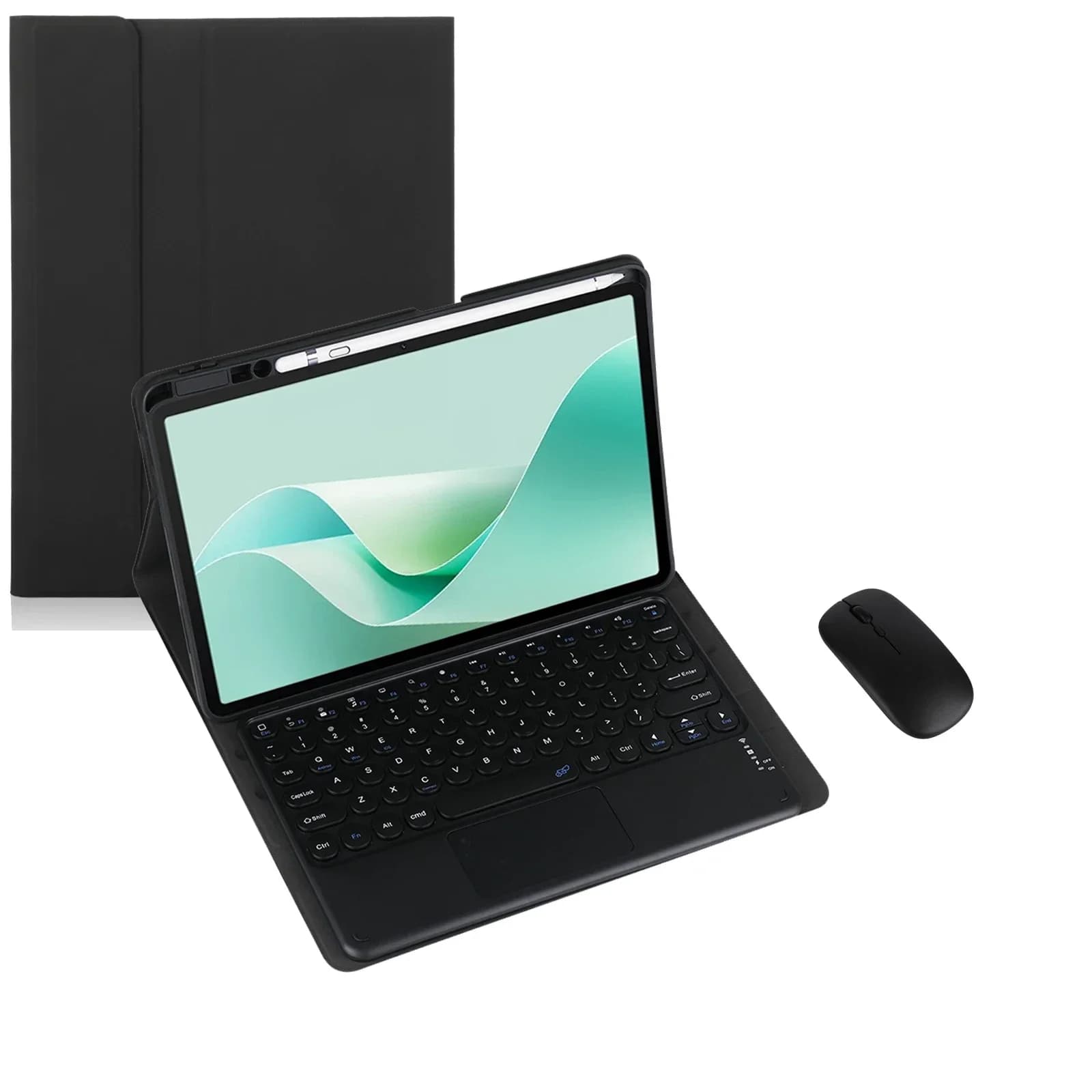 Custodia per tastiera con cappuccio rotondo Bluetooth staccabile con mouse per Xiaomi Redmi Pad 2 Cover per tablet da 10,95 pollici con portapenne S