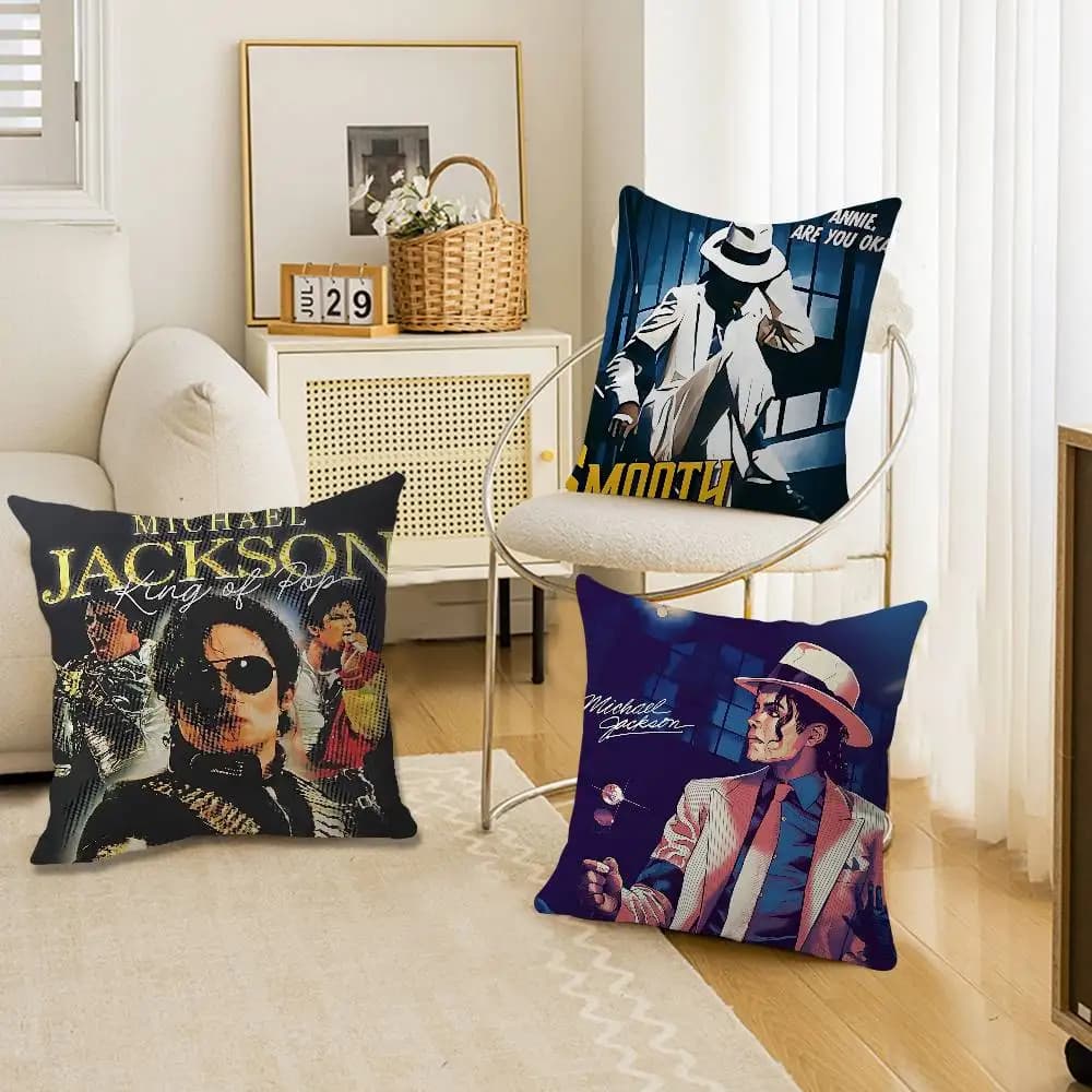 Pop Singer Michael Jackson Cushion Cover Decorative Pillow Sofa Home Decor Case Pillow Cases