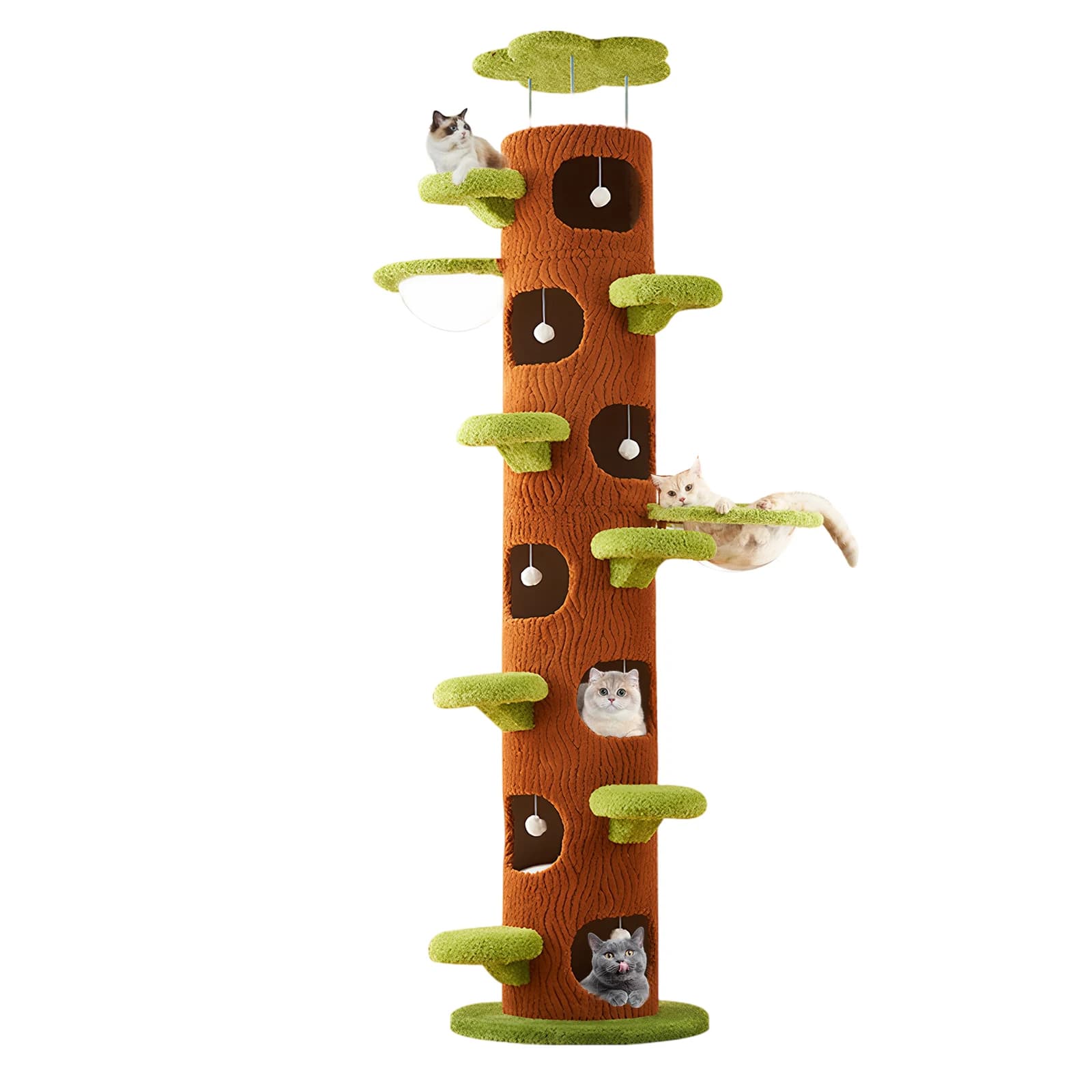 Torre per Gatti Alta con Tiragraffi in Sisal, Struttura per Arrampicata per Gatti, Torre per Gatti Super Grande per Gatti Maine Coon