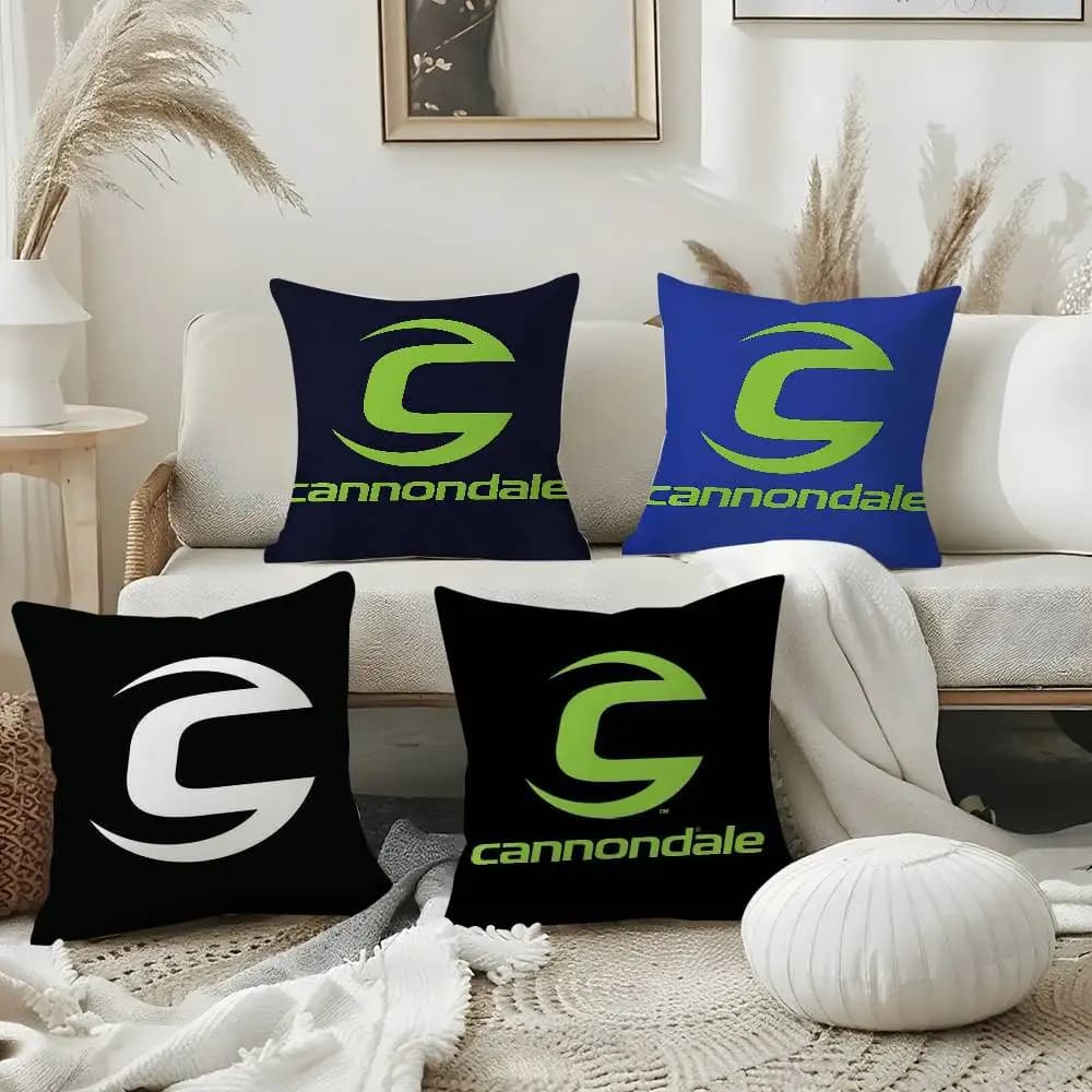 Brand C-C-CannondalesS Pillow Case Sofa Short Plush Double-sided HD Printing Room Home Office Gift Cushion Cover