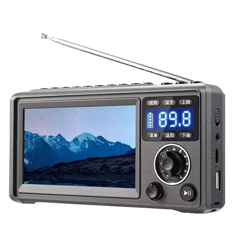【RECOMENDAR】Nuovo Lettore Video Portatile HD da 4,3 Pollici con Altoparlante Bluetooth, Radio FM SW MW, Lettore Audio per Schede TF e USB, Riproduttore MP3