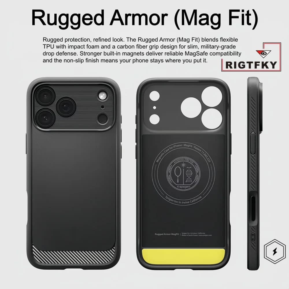 Custodia Protettiva di Lusso per iPhone 17 Pro Max Air, Compatibile con MagSafe, Antiurto di Grado Militare, Robusta e Morbida