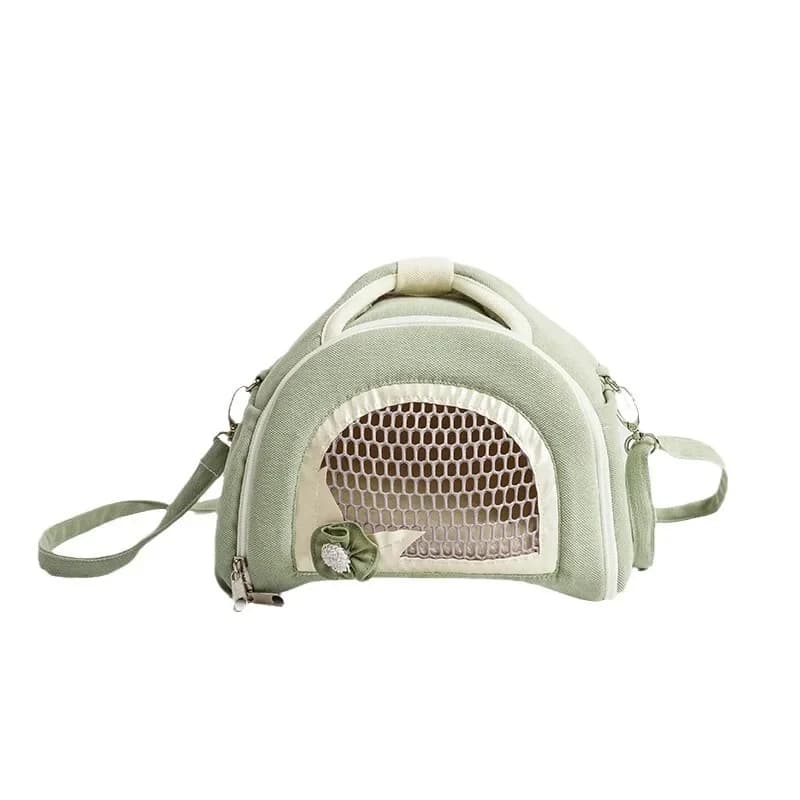 Borsa tote a tracolla per criceti porcellino d'India coniglio riccio borsa per animali traspirante piccola borsa per animali traspirante comoda da viaggio per animali domestici
