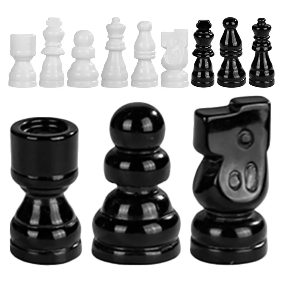 12Pcs Resin Chess Desk Decor Set Cartoon Inspired Portable Lightweight Desktop Car Shelf Home Decor Stylish Pieces