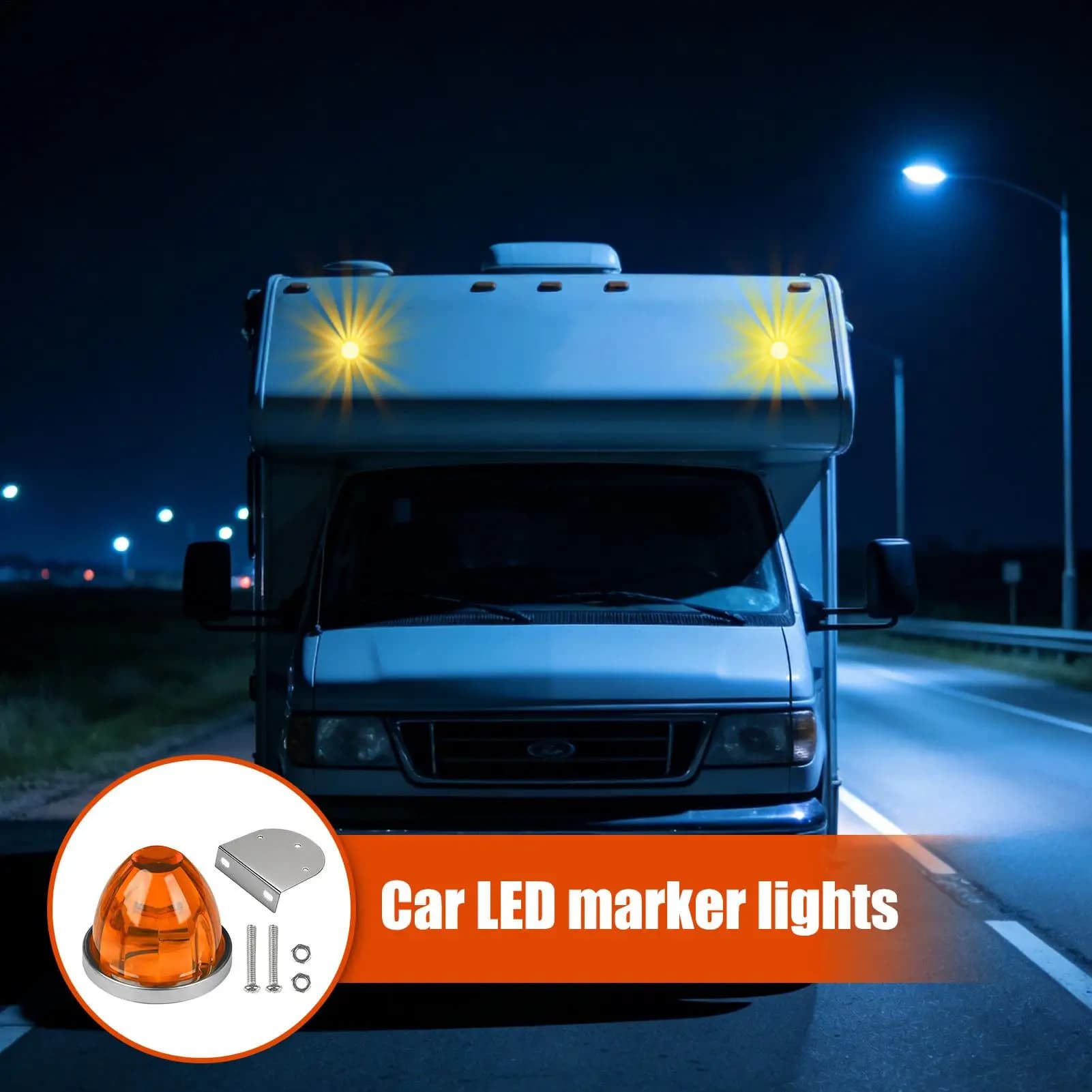 Luci di posizione a LED impermeabili per rimorchi, indicatori di direzione, luci di segnalazione laterali per auto, camion, camper, barche, furgoni.