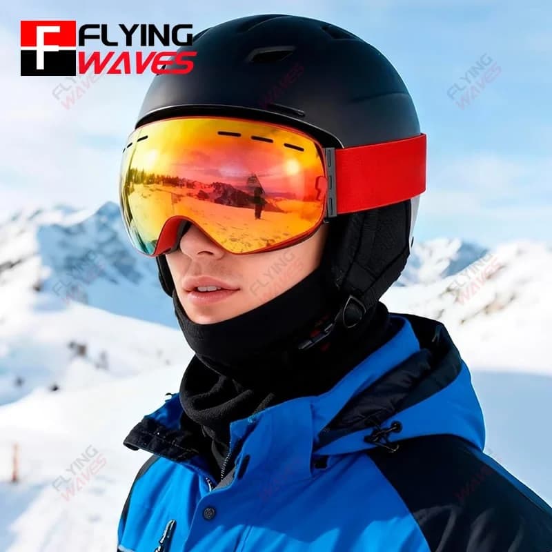Occhiali da sci da snowboard Genitore-bambino Occhiali da neve invernali per sport sopra gli occhiali per uomo Donna Gioventù Bambini Rivestimento REVO anti-UV Lente HD