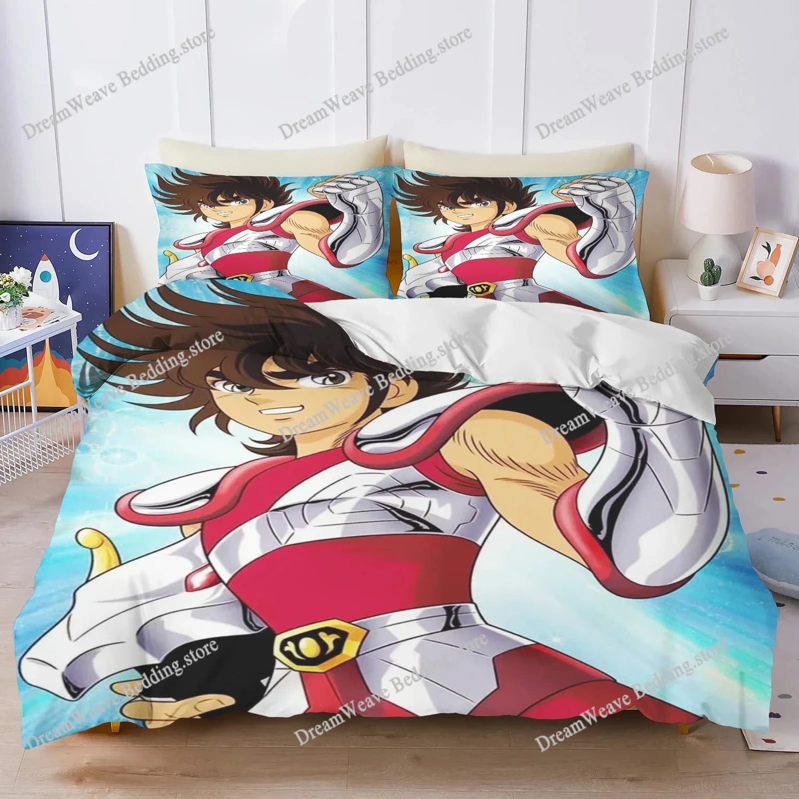 3D Printed Anime S-Saint Seiya Bedding Set Duvet Cover Bedroom Comforter Single Twin King _Size Quilt Cover Home Textiles741