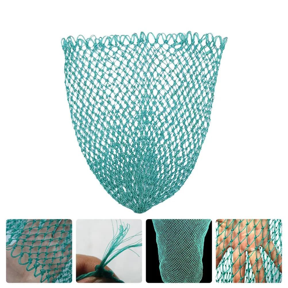 Rete da Pesca di Ricambio in Nylon, Robusta e Spessa, Rispettosa degli Animali, con Drenaggio Rapido, Portatile, per Laghi