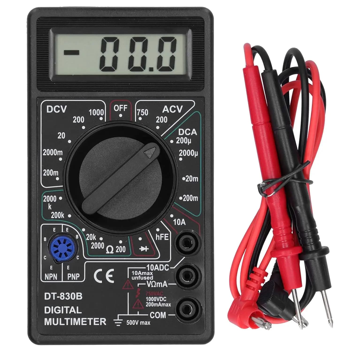 Digital multimeter tester 1/2pc, DT830B Electric Voltmeter Portable Volt Multimeter Battery Tester for Car Circuit Tester