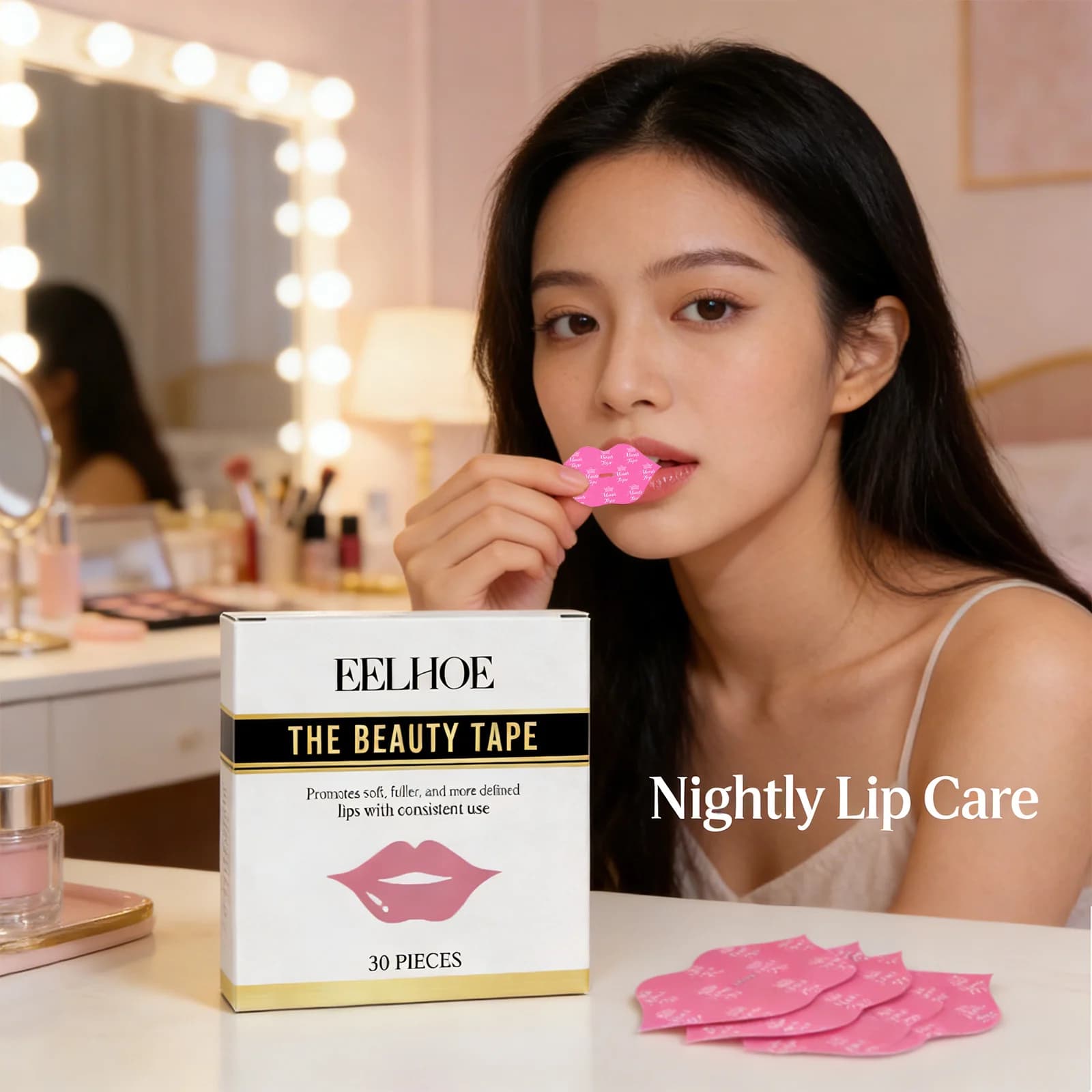 Patch Labbra Nutritions for Women, Hydrating and Lenitives, Previncono la Secchezza delle Labbra, Alleviano il Disagio, Reduce the Snoring, Patch for the Care of the Night Lips
