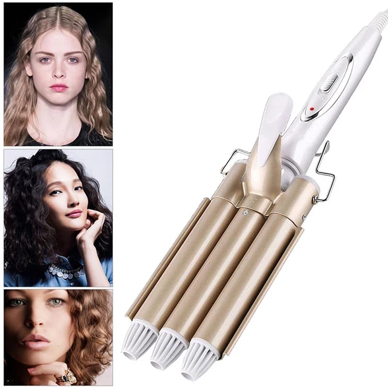 3 Cylindri Resistant and Portable Hair Plate, Ceramic Automatic Hair Gripper, Fast and Adjustable Styling Tool
