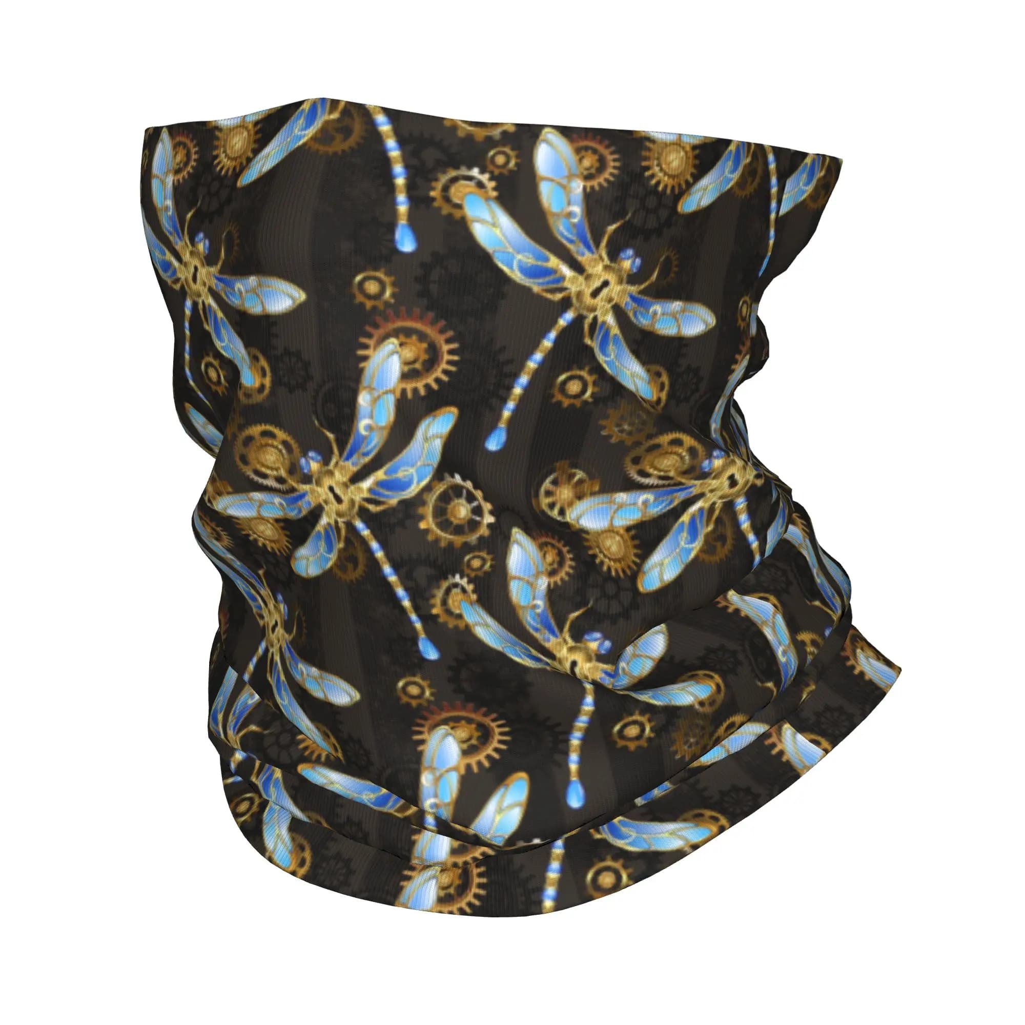 Bandana Steampunk con libellule meccaniche, copricollo, maschera stampata, sciarpa, maschera multiuso per la corsa, per uomo, donna, adulto