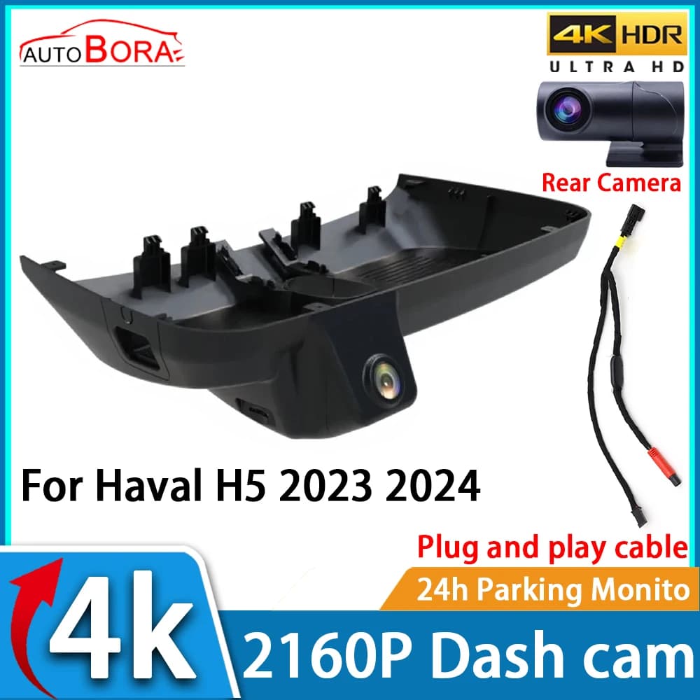 ZhuCamX Car Video Recorder Night Vision UHD 4K 2160P DVR Dash Cam for Haval H5 2023 2024