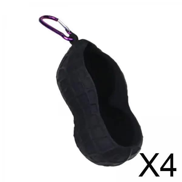 Borsa protettiva portatile in silicone per porta palline da golf Custodia protettiva a doppio foro con gancio per l'allenamento di forniture da golf