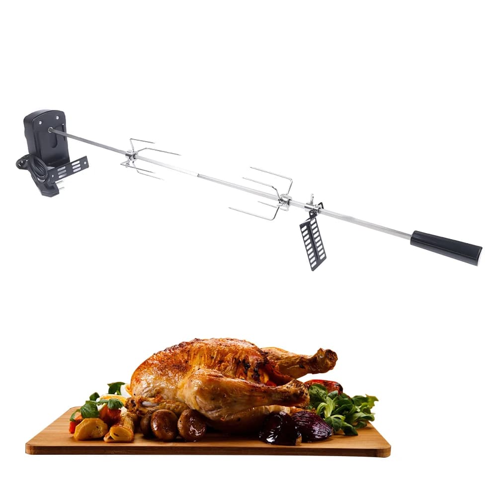 Nuovo grill elettrico per barbecue, girarrosto con cavo lungo 120 cm, kit girarrosto per barbecue all'aperto