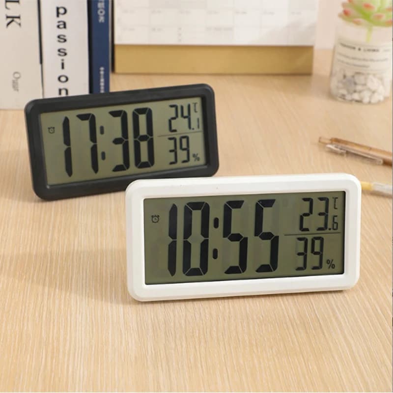 Sveglia digitale nordica Orologio da tavolo semplice Orologio elettronico a LED alimentato a batteria Decorazioni da scrivania per orologio da parete per ufficio domestico