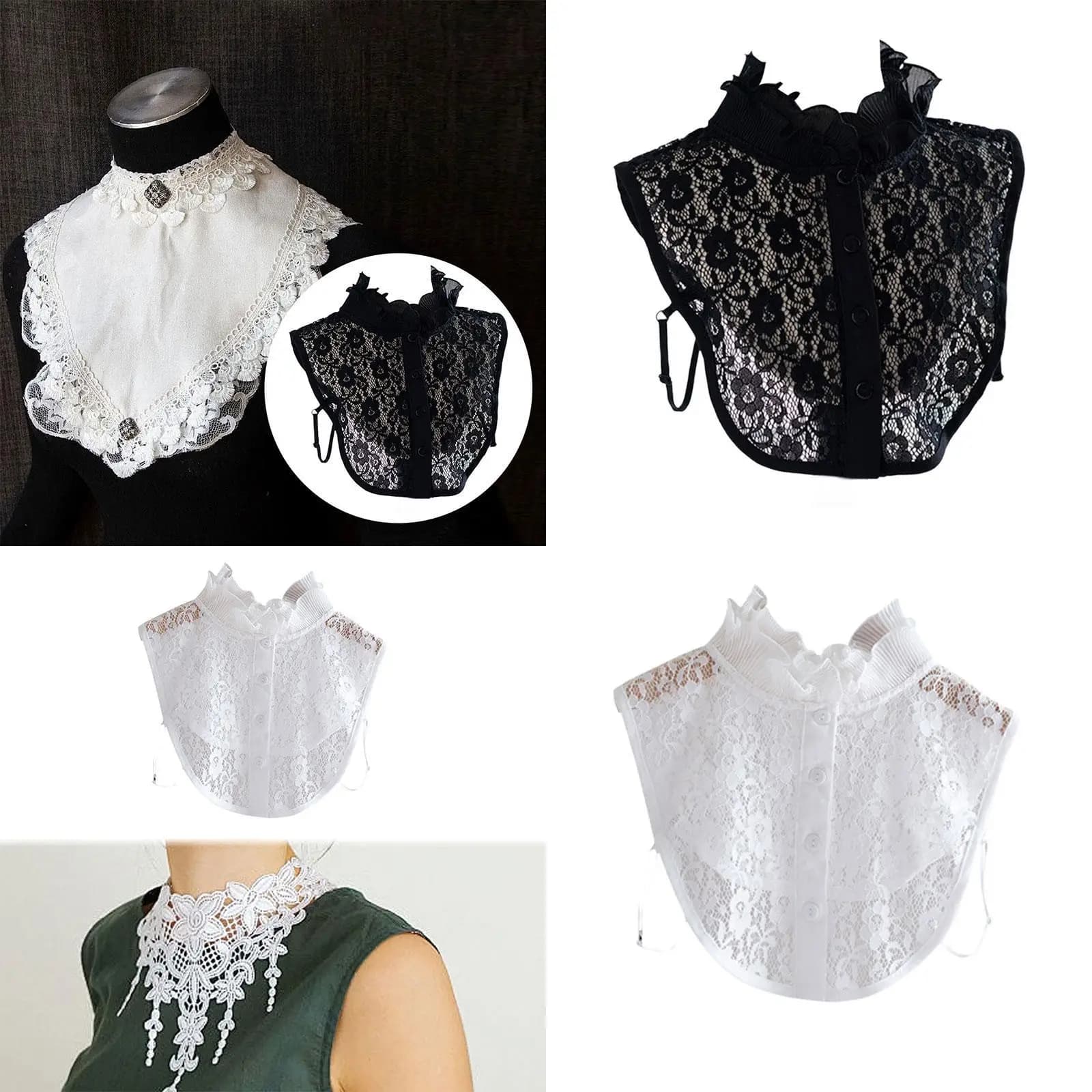Lace Detachable Collar Versatile Fake Blouse Collar Lightweight Soft Accessory for Women's Clothing