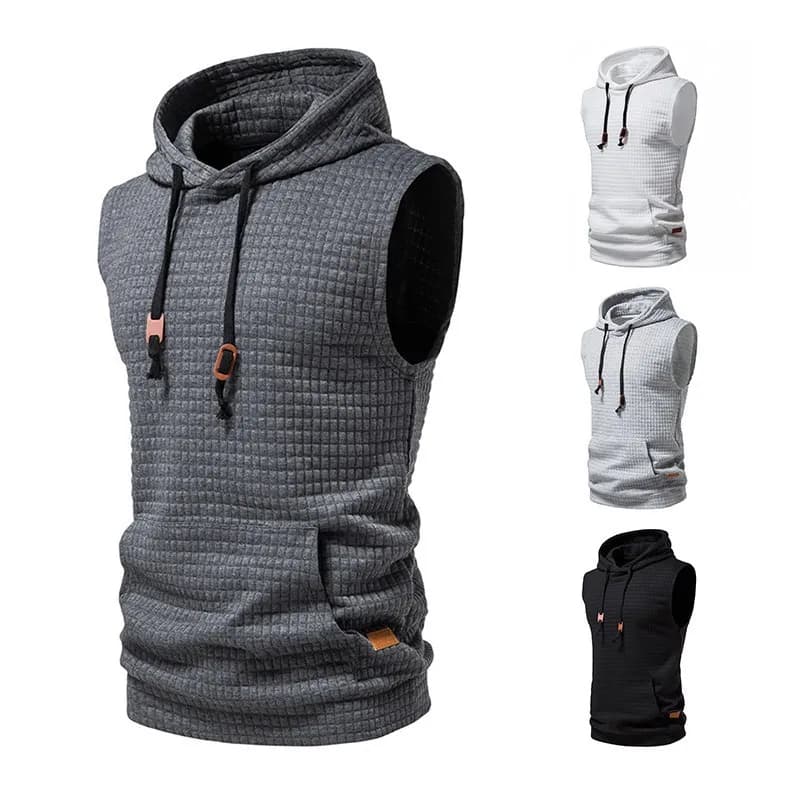 2018 Felpe senza maniche da uomo Moda Casual Felpa con cappuccio con cerniera Uomo bodybuilding canotta camicia sportiva gilet gilet palestra