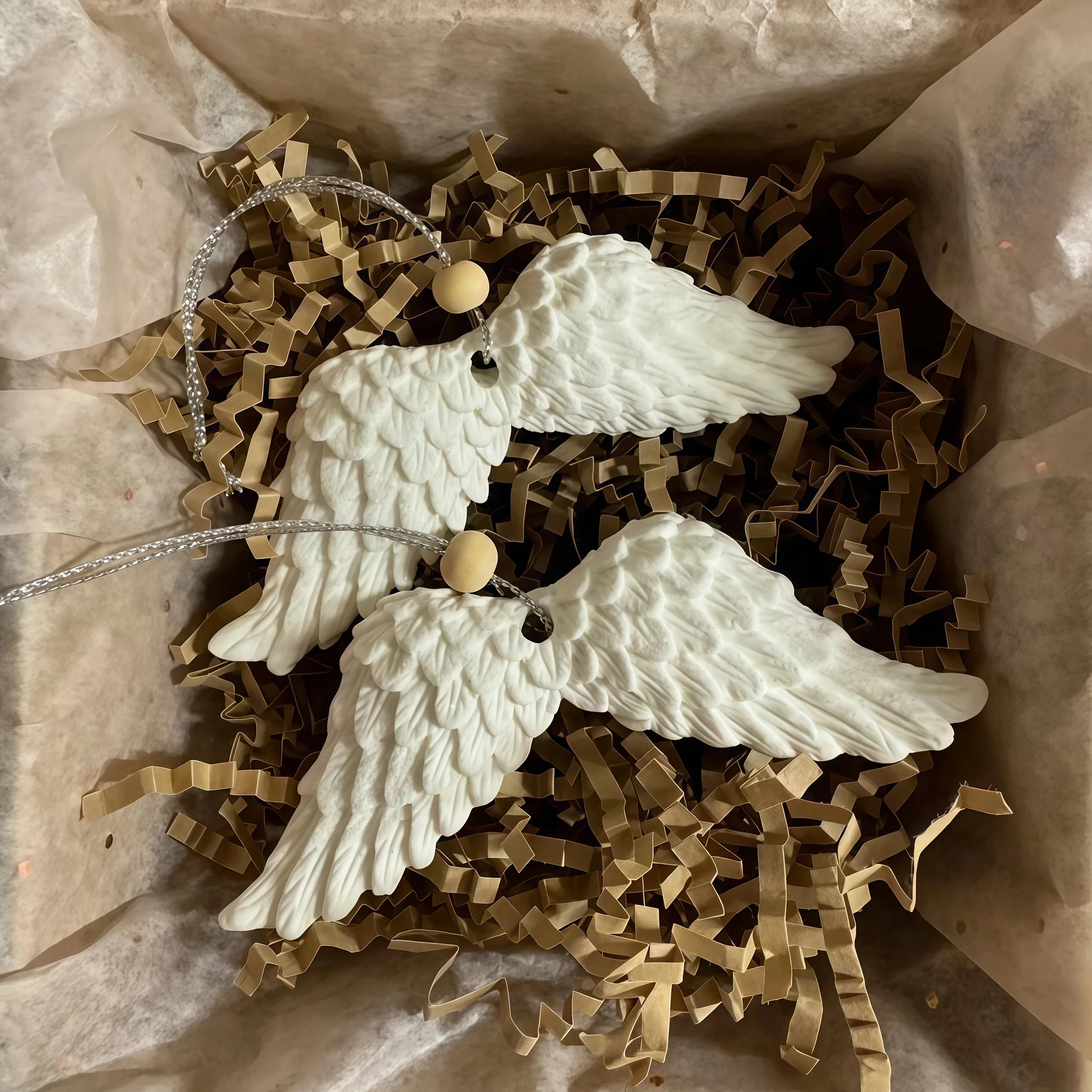 DIY Angel Wing Pendant Gypsum Silicone Mold Feather Pendant Aromatherapy Car Decoration Baking Tool Resin Mold