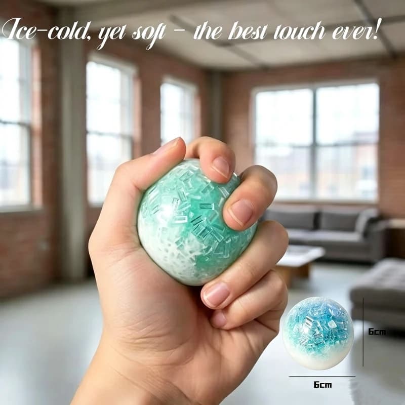 1Pcs Crushed Ice Texture Squeeze Stress Ball Stress Relief Toys Slow Rising Ice Cracked Crystal Ball Squishy Fidget Toy