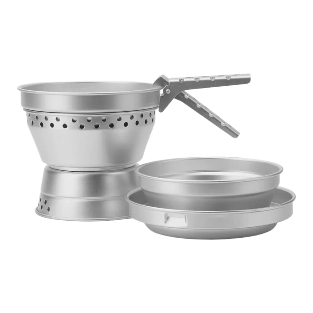 /Lightweight /Aluminum /Alloy Camping Cookware Set 8 Pcs Anodized Pot Pan With Stove Windproof Portable Outdoor Picnic Cooking U