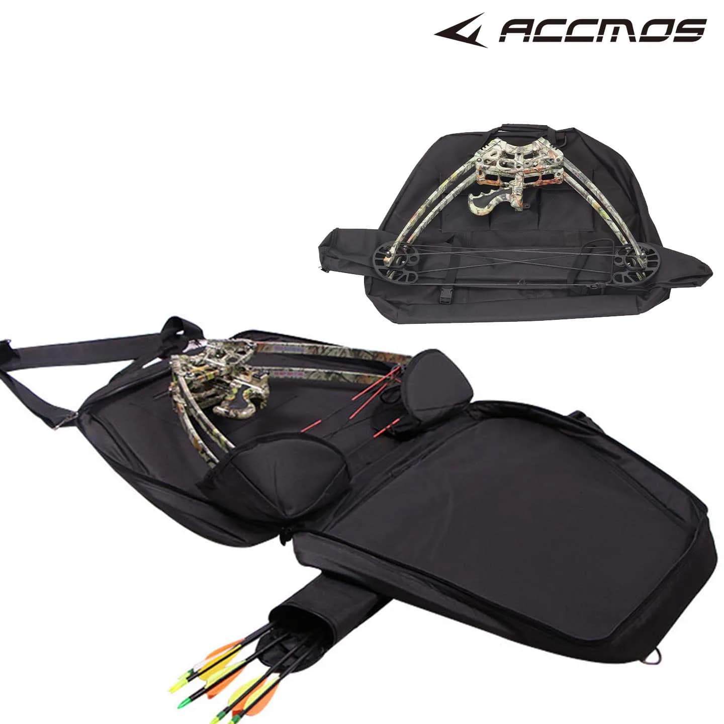 Borsa Triangolare per Arco Compound con Tasca Porta Frecce, Borsa con Maniglia per Caccia, Tiro al Bersaglio e Pratica di Tiro