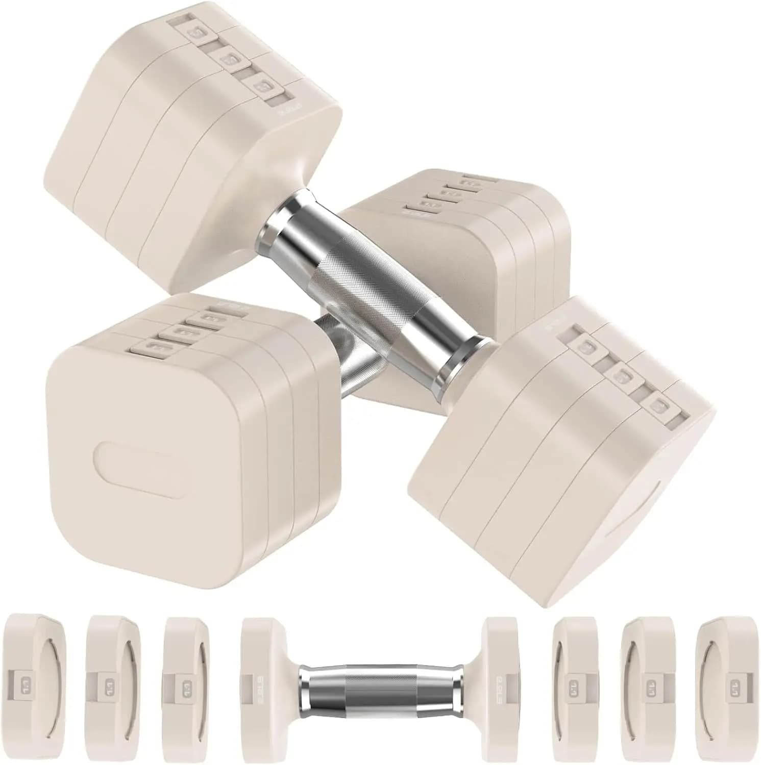 Adjustable Dumbbells Set, 22LB 26.4LB 30.8LB, Multiple Levels, Home Gym Full Body Workout