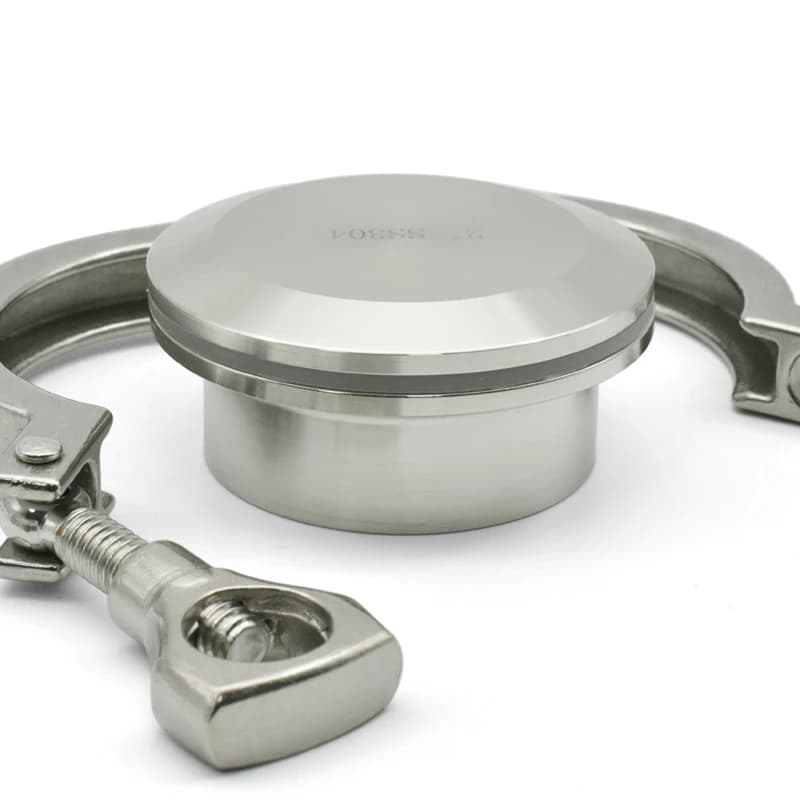 OD 25.4-119mm Sanitary Solid End Cap Suitable For 0.5 "-4" Stainless Steel Sanitary Triple Clip SS304 316L TC Blind Cover