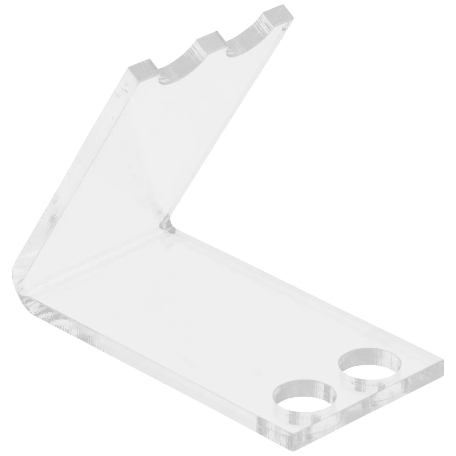 Organizzatore per Pennelli da Trucco in Acrilico, Porta Penne con Doppio Foro, Espositore per Nail Art, Porta Pennelli Trasparente da Scrivania