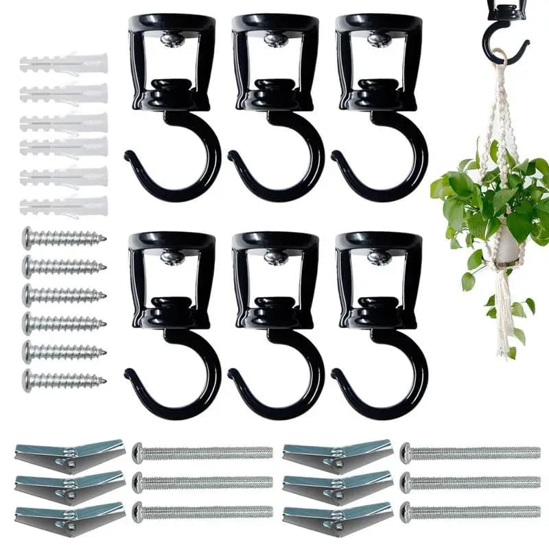 Ganci appendiabiti per piante da soffitto Luci rotanti Mangiatoia per uccelli Ganci per piante Ganci per interni ed esterni Organizzazione garage multifunzionale