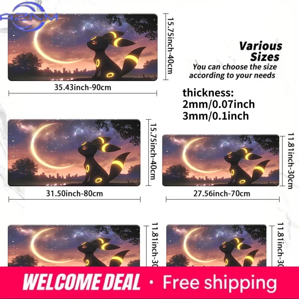 Tappetino da gioco Starry Night Umbreon TCG, tappetino da scrivania lavabile antiscivolo