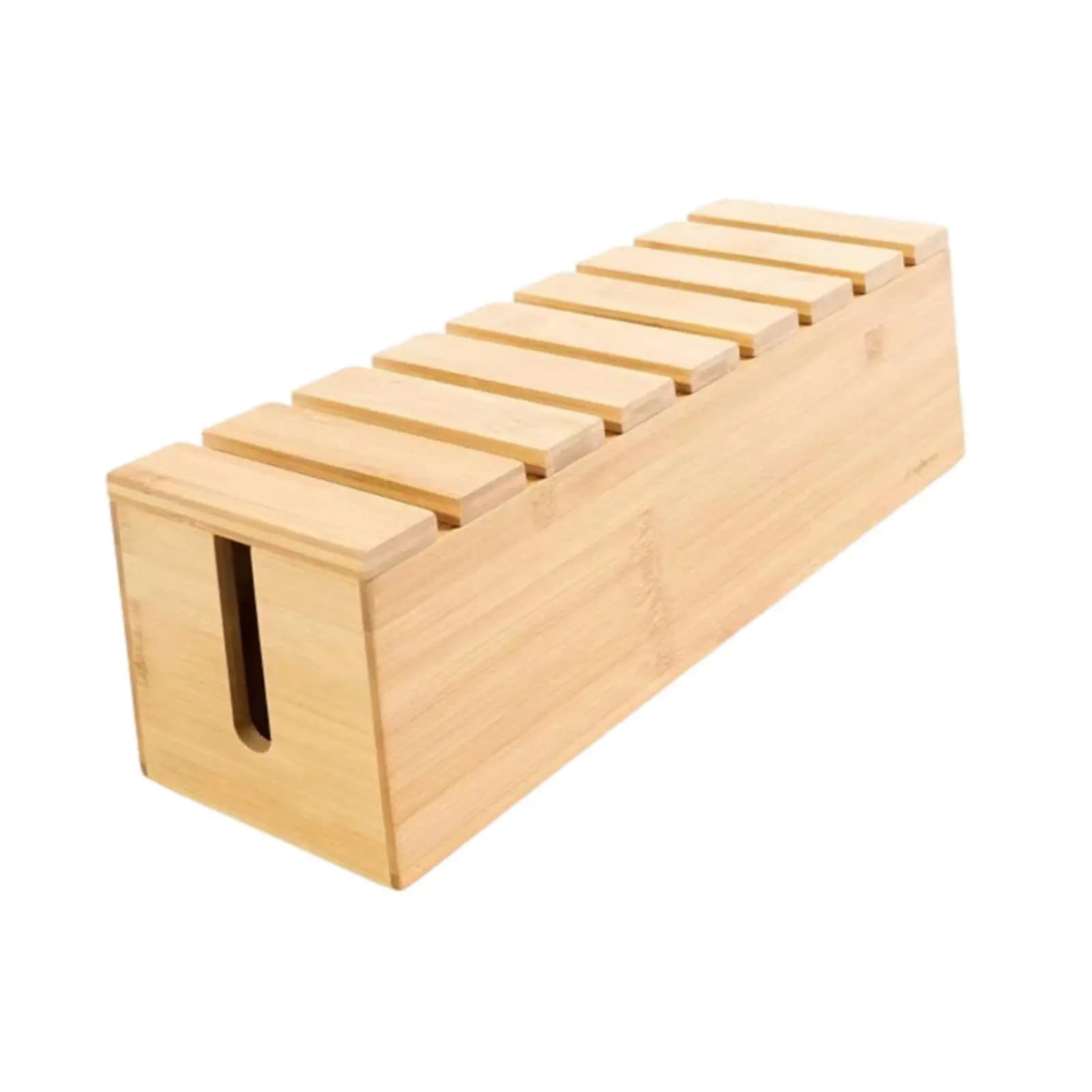 Scatola in Legno per Gestione Cavi, Contenitore Compatto per Fili e Cavi, Scatola per Prese Multiple, Organizzatore per Cavi USB e Fili Elettrici