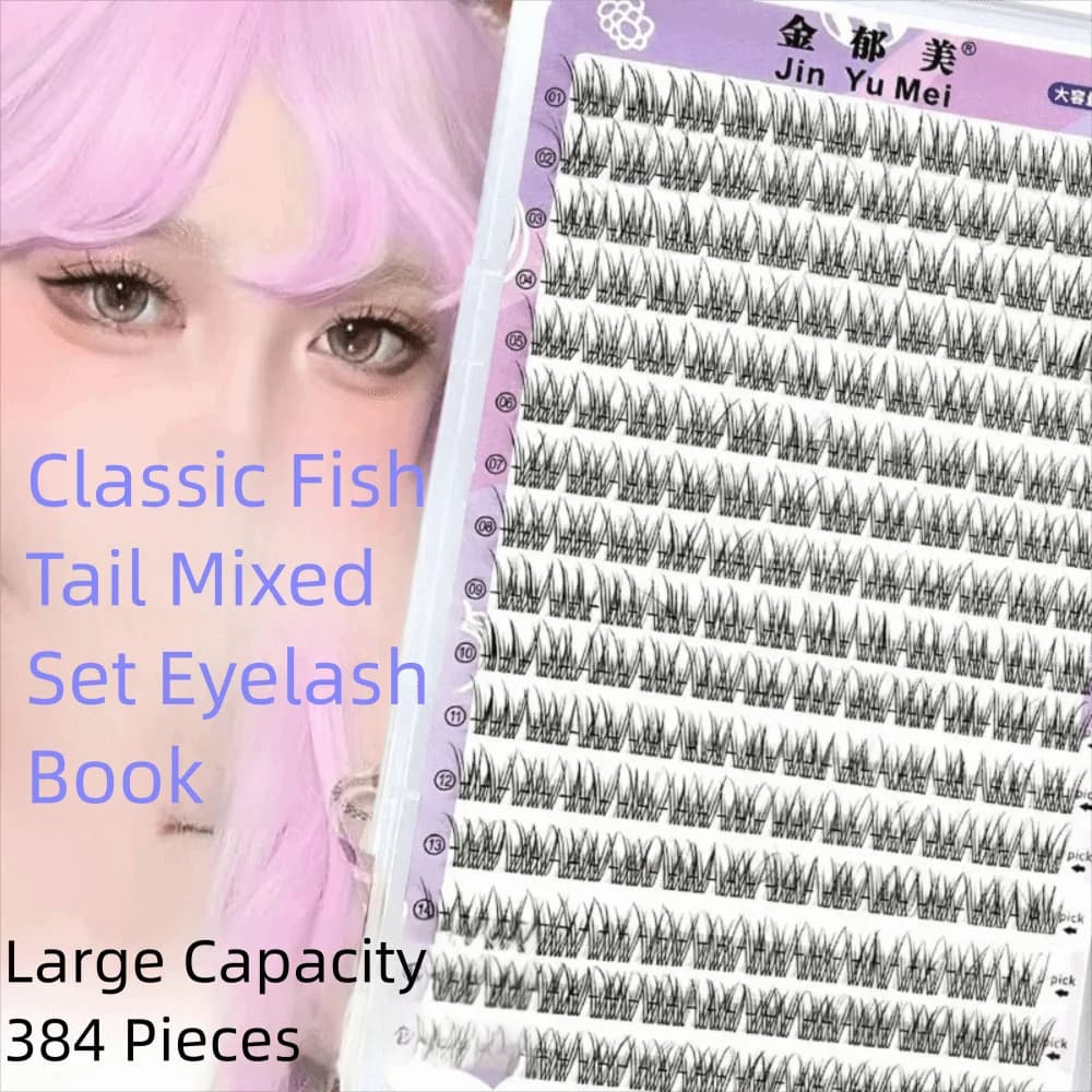 Ciglia Finte a Ciuffetti Singoli 32 File, Ciglia Artificiali Autoadesive 3D Voluminose per Trucco Fai-da-te e Artisti del Make-up
