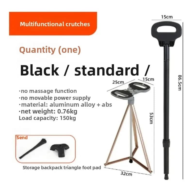 Ultralight Telescopic Trekking Pole Built-in Stool Anti-slip Shock Absorbing Multifunctional Outdoor Travel Climbing Gear