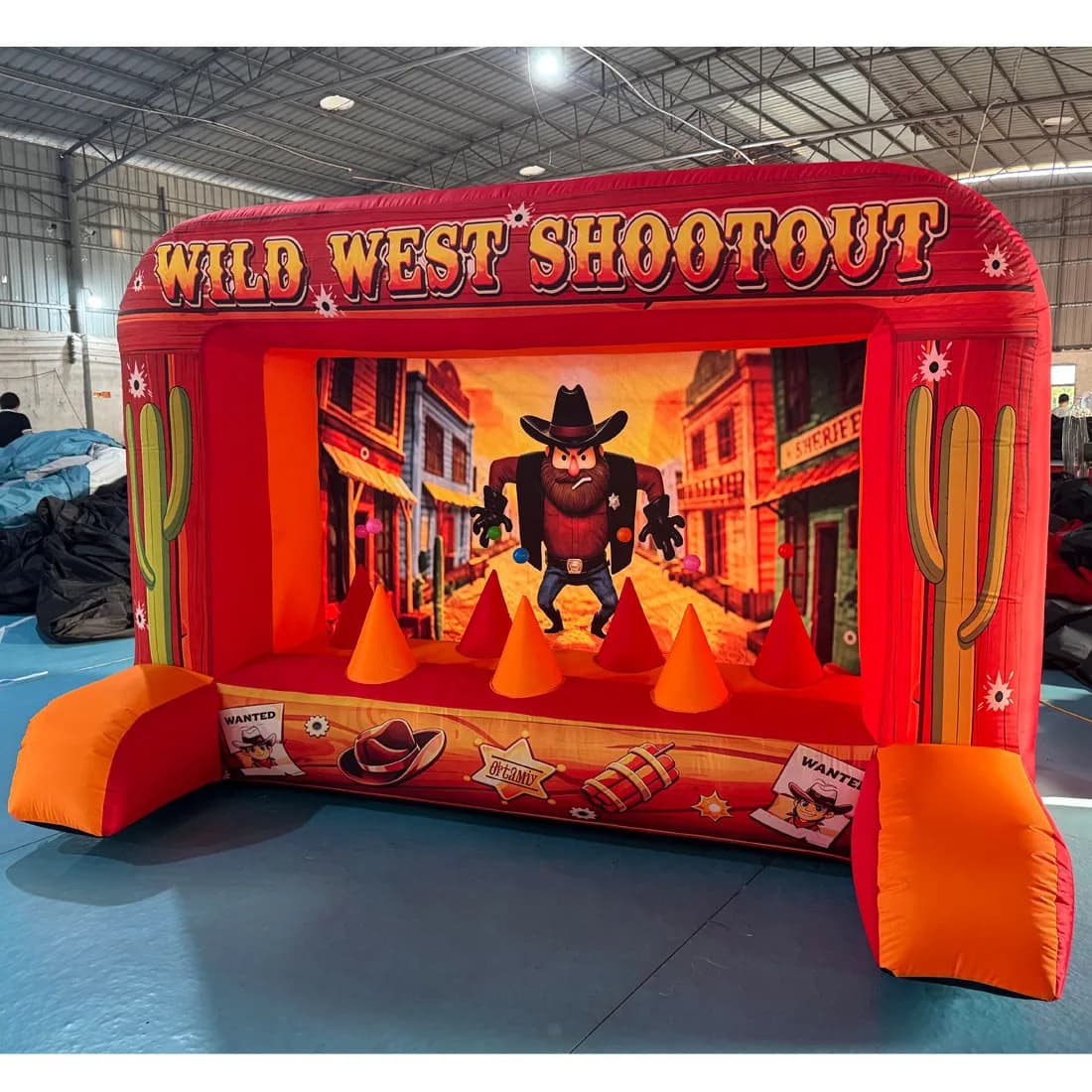 Wild West Shootout Inflatable Range Nerf Target Game Battle Shootout Gallery Game Archery Range Floating Ball Shooting Target