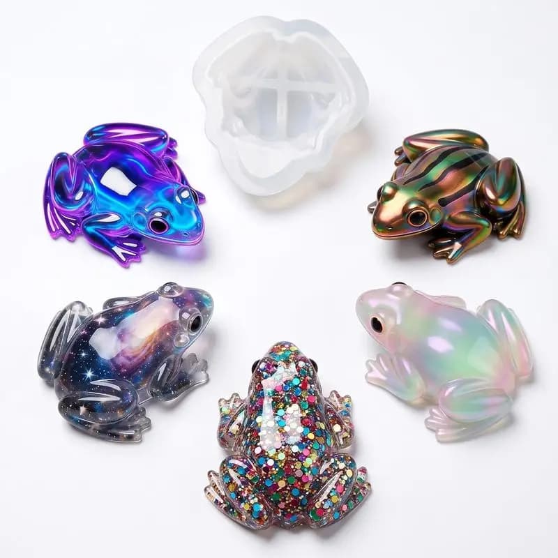 1Pieces3DFrog mold，Realistic Resin Frog Mold，Suitable for epoxy resin casting ， Animal silicone mold，DIYHome Decoration、Garden d