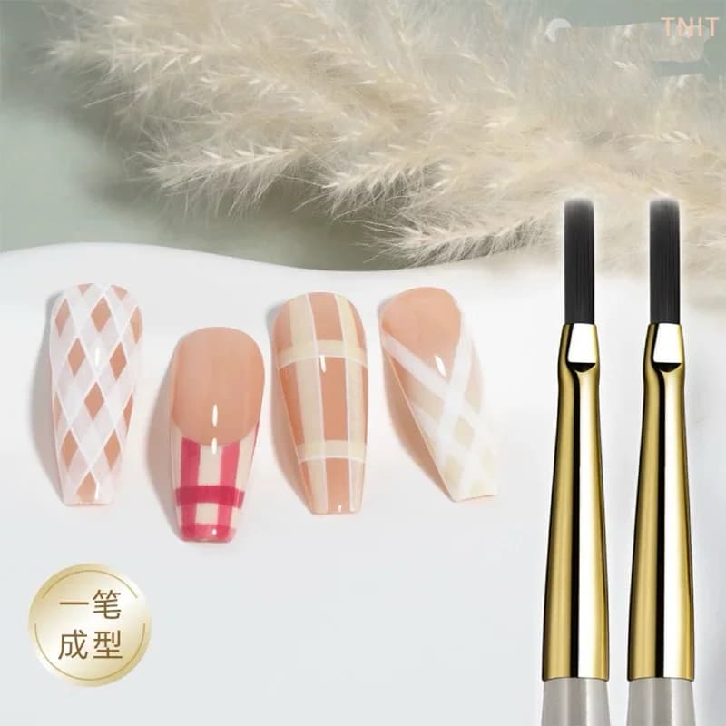 Pennelli per Nail Art: Penna per Linee Acriliche, Strisce, Griglie, Fiori, Farfalle, Disegno ad Acquerello, Pennelli per Gel UV, Design Fai da Te per Manicure