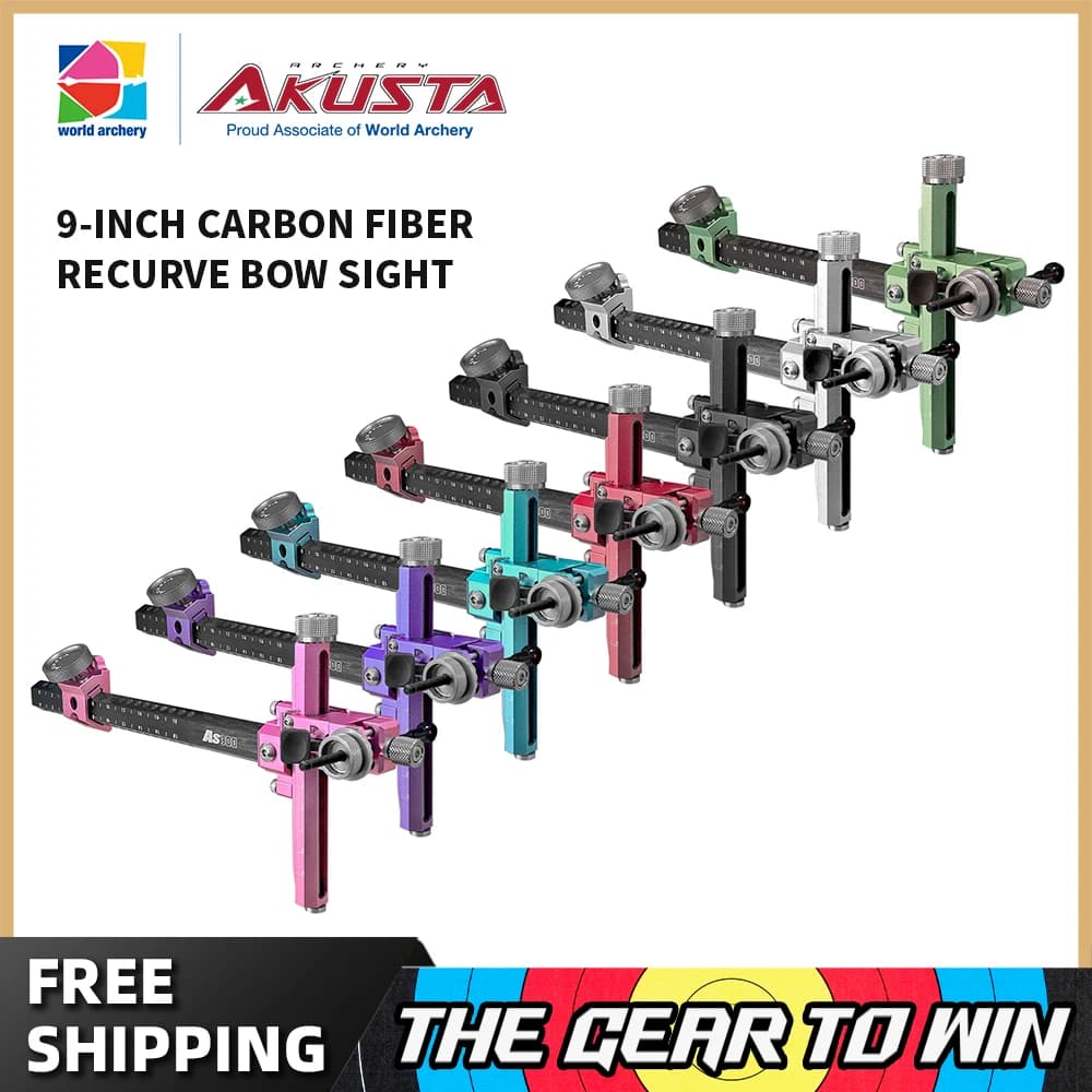 Akusta Rucurve Bow Sight Accessori per tiro con freccia per arco da caccia in alluminio al carbonio