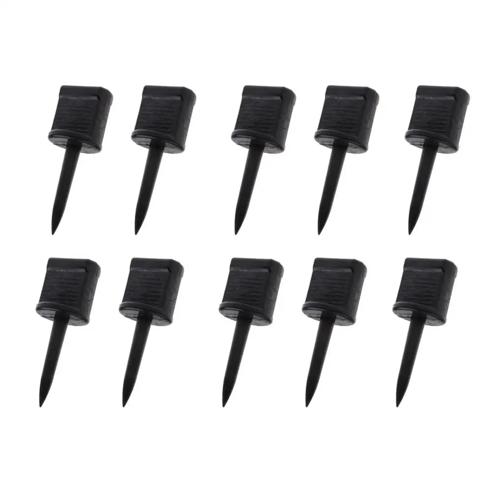 MagiDeal 10 pezzi perni di bersaglio in plastica per tiro con l'arco, forniture per unghie, perni di bersaglio neri