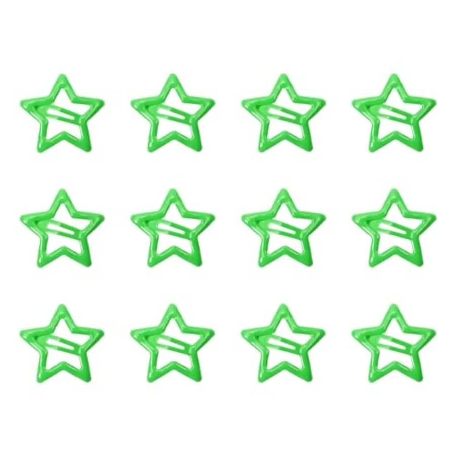 Star Hair Clips 12Pcs Small Metal Star Snap Hair Clips Barrettes Decoration Accessories for Women