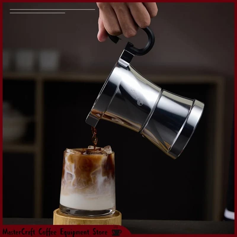 ZIGO Double Valve Moka Pot Z Pot Home Espresso Coffee Maker Suitable For Open Flame Ceramic Electric Stove Coffee Brewer Set