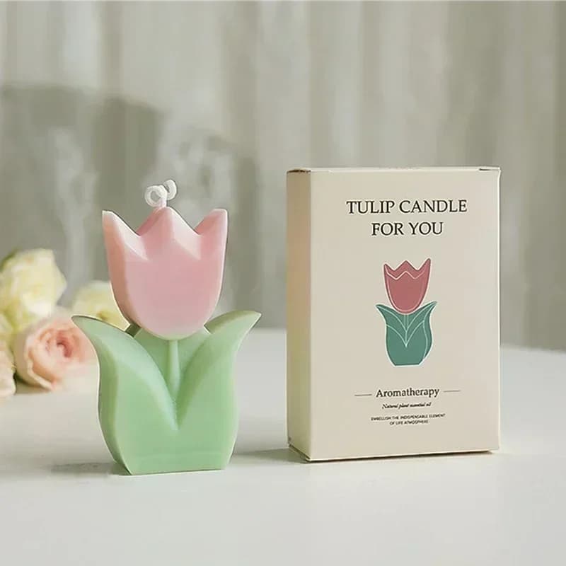 Tulip Scented Luxury Candles Wedding Souvenir Birthday Gift For Women Elegant Home Table Decor